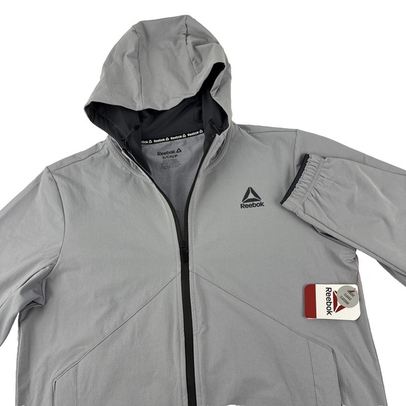 Reebok Other - New Mens Reebok Ascent‎ Full Zip Windbreaker Jacket Size Small NWT Gray Sleet